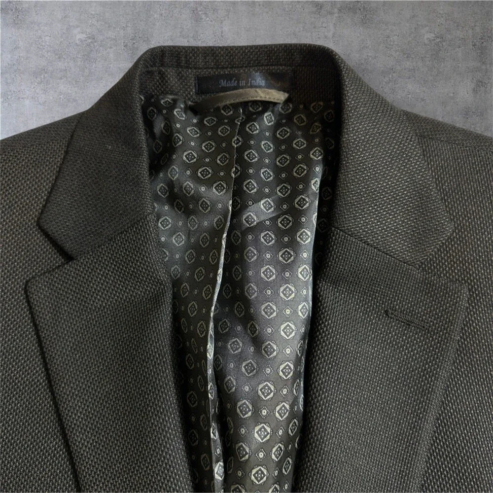 RALPH LAUREN Classic fit Mens Blazer 44R Sport Coat Two Button Jacket Brown
